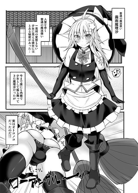 チョロカワ女装男子魔理沙クンをガチハメファックでメスに調教する本 画像1