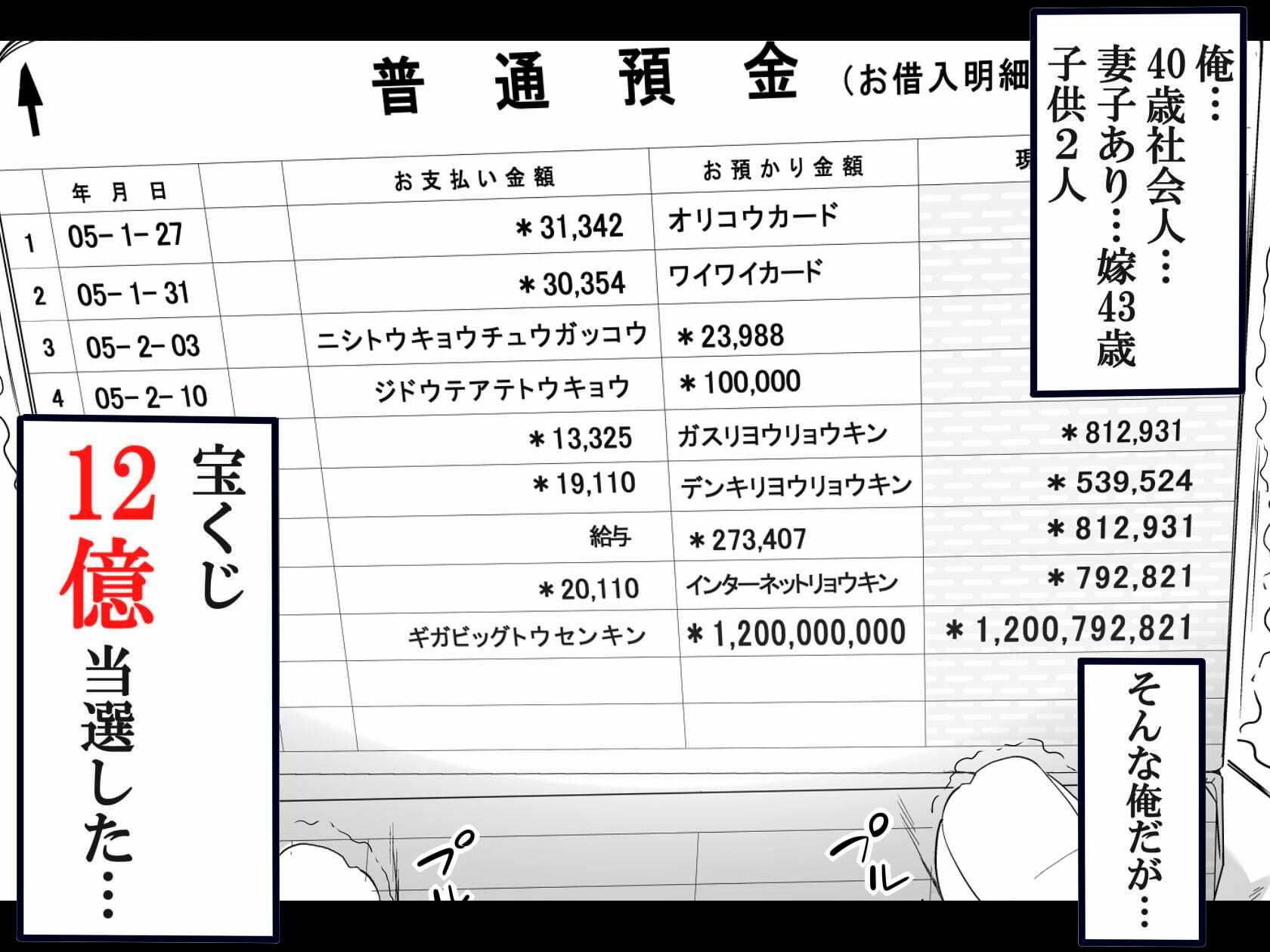 宝くじ12億当選！〜エロに全投資して、ハーレム御殿建設！！ 画像1